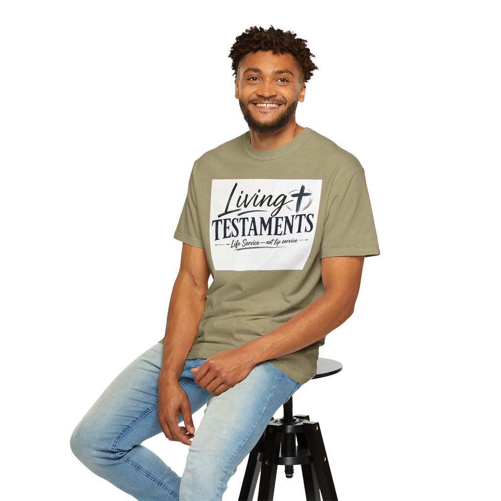 Dude-Shirts ~ Living Testaments Inspirational Tee