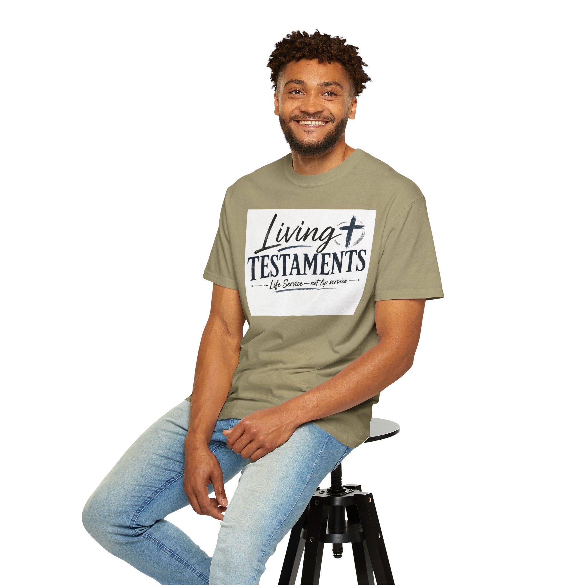 Dude-Shirts ~ Living Testaments Inspirational Tee