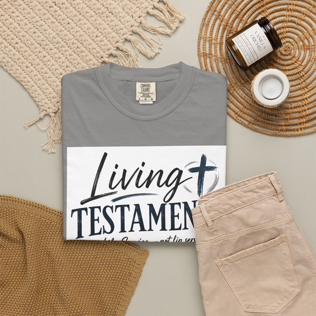 Dude-Shirts ~ Living Testaments Inspirational Tee