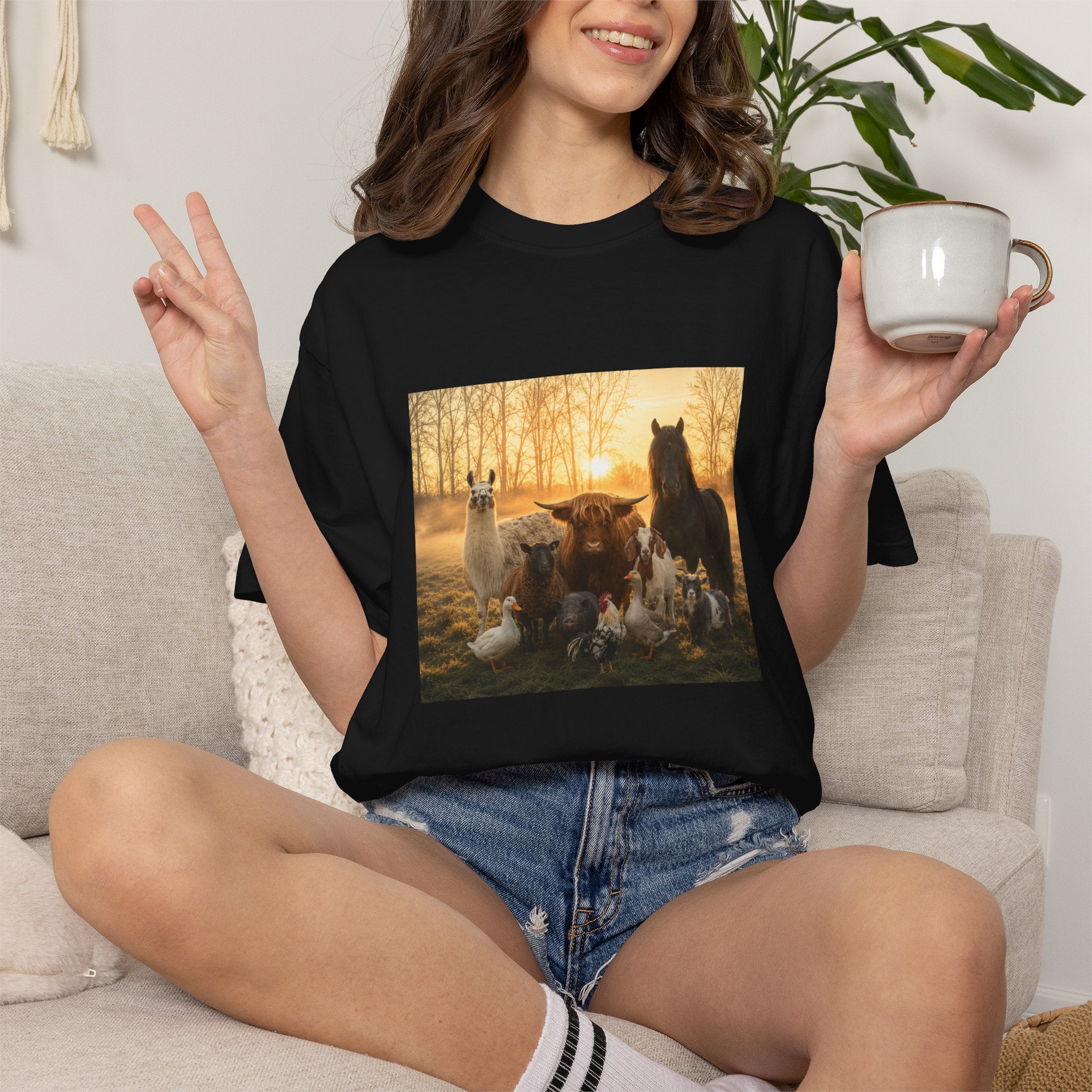 Chick-Shirts ~ 'The Usual Suspects' Farm Animals T-Shirt