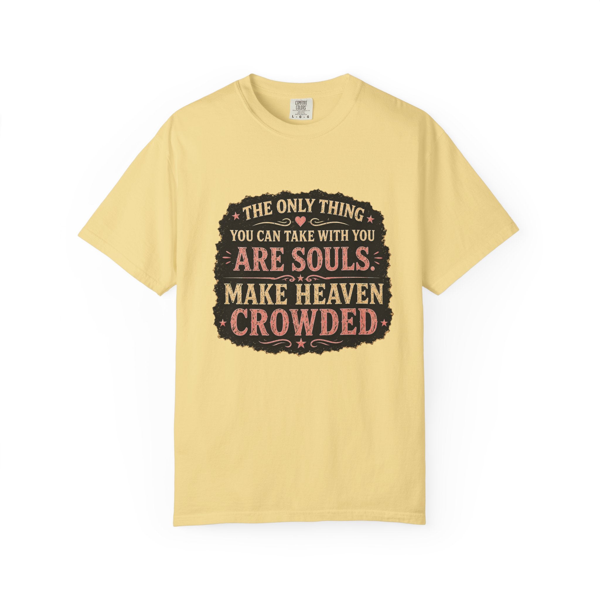 Chick-Shirts — “Make Heaven Crowded” Cross and Dove Inspirational Tee