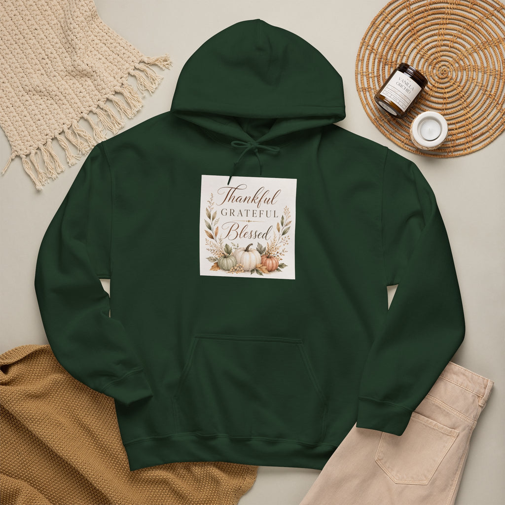 Chick-Shirts ~ Thankful Grateful Blessed Hoodie