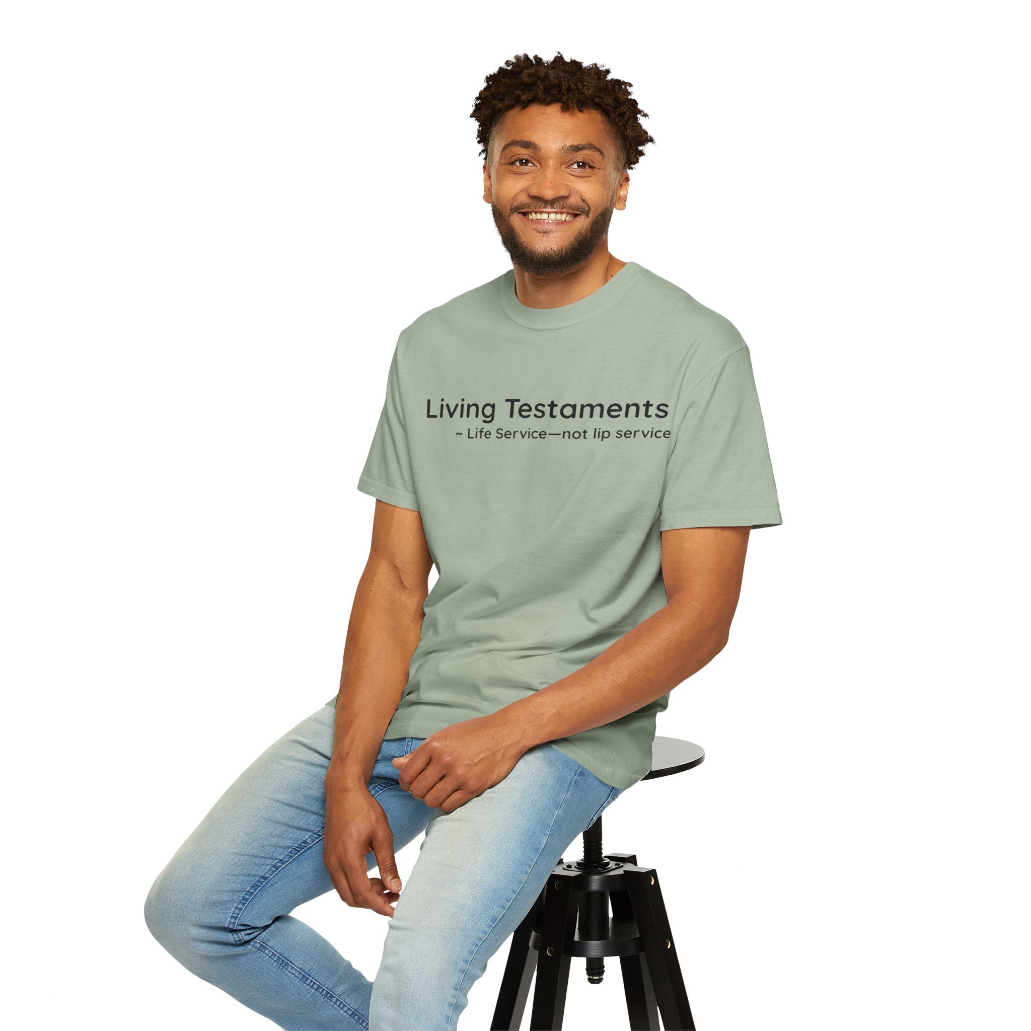 Dude-Shirts ~ Living Testaments Inspirational Tee