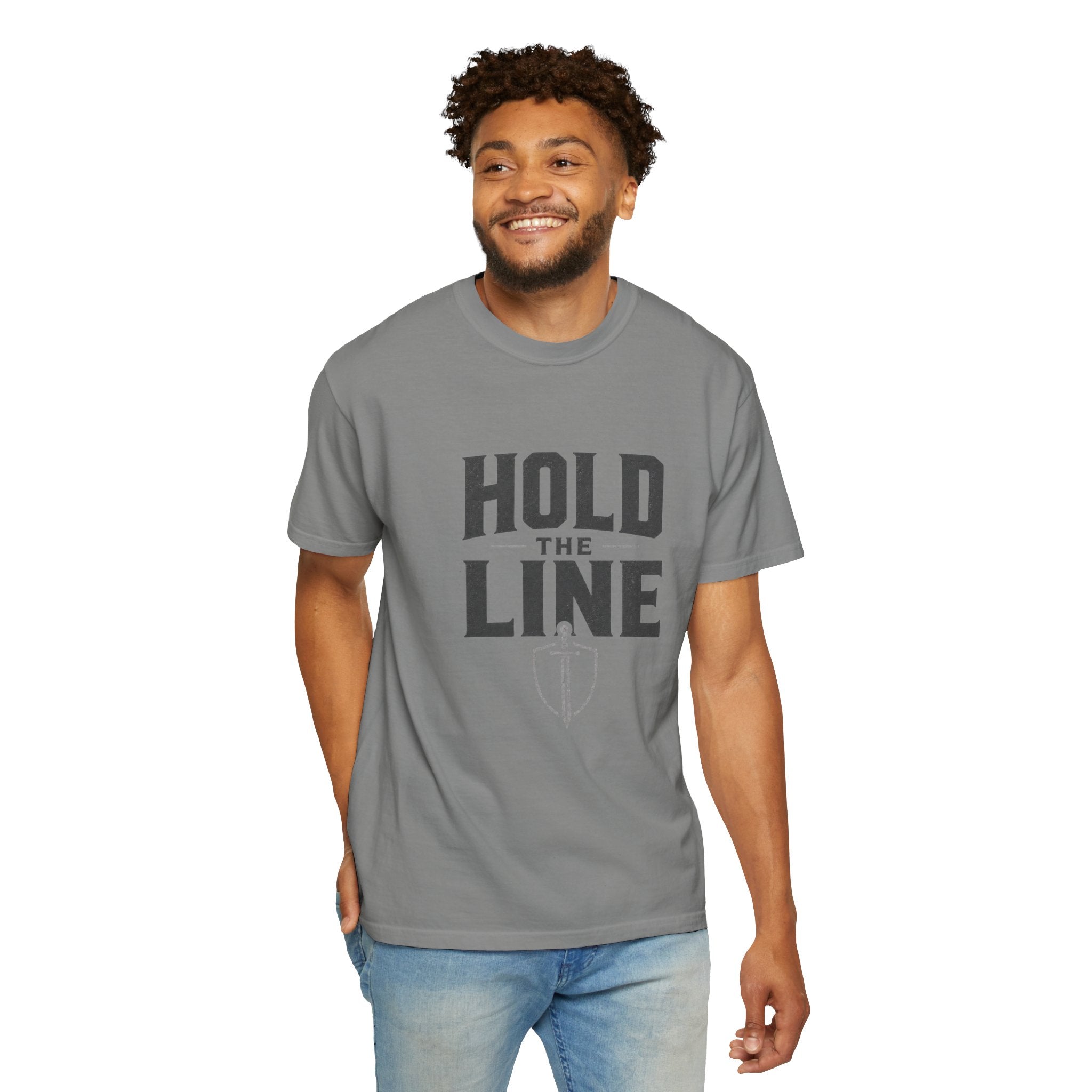 Dude-Shirts ~ Hold The Line Graphic Tee