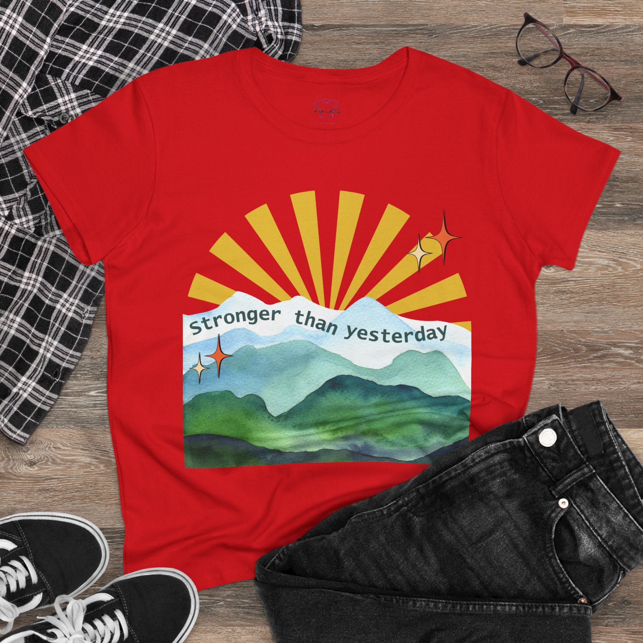 Chick-Shirts ~ Stronger Than Yesterday Women's Tee