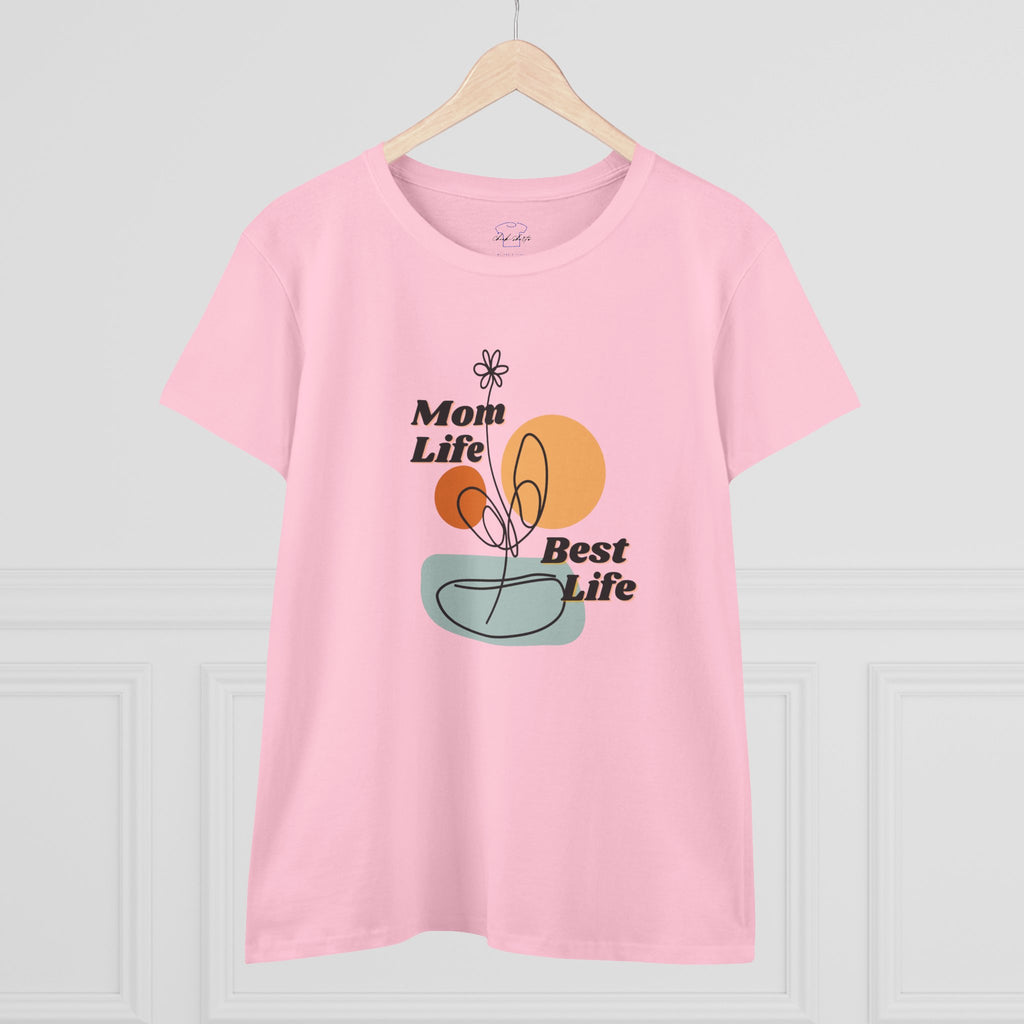 Mom life. Best Life. ~ Women's Midweight Cotton Tee