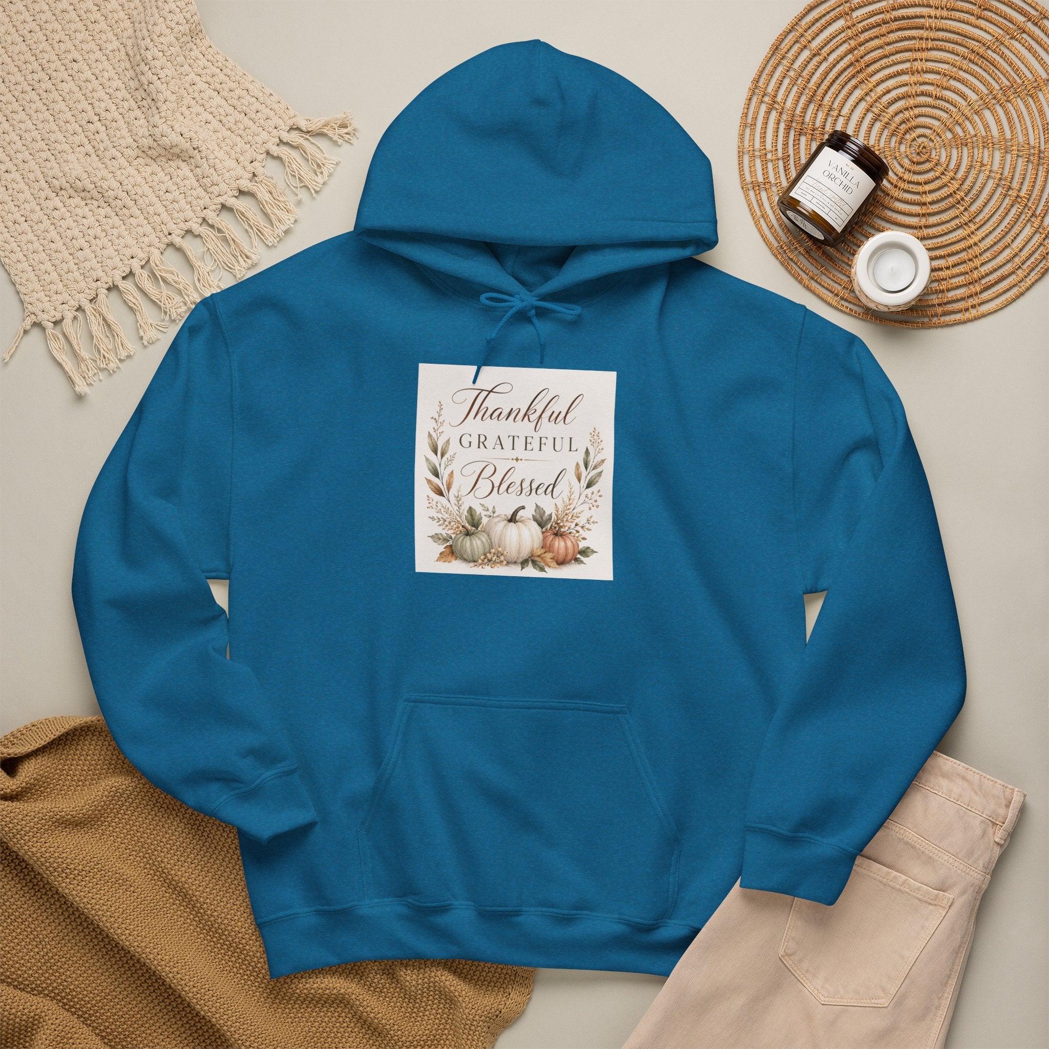 Chick-Shirts ~ Thankful Grateful Blessed Hoodie