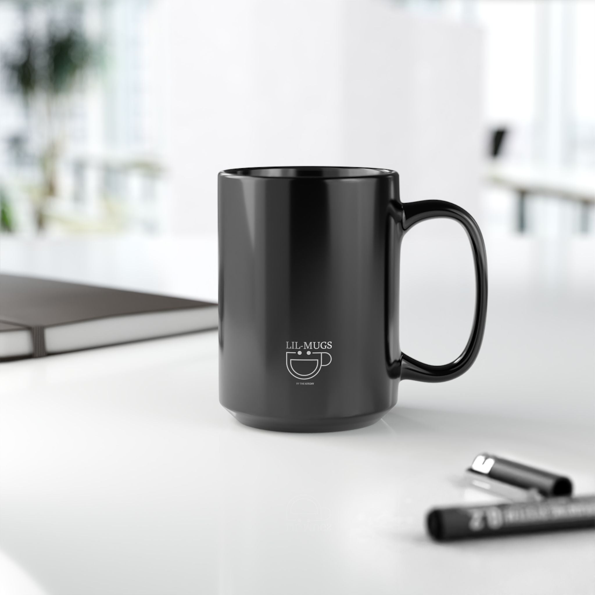 Lil-Mugs — Dude-Shirts Logo Black Ceramic Mug (11oz & 15oz)