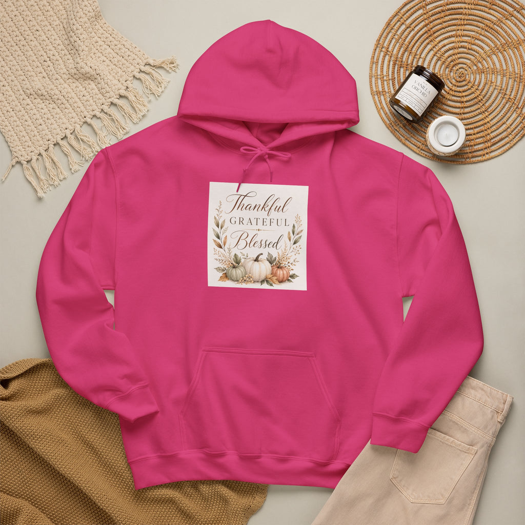 Chick-Shirts ~ Thankful Grateful Blessed Hoodie