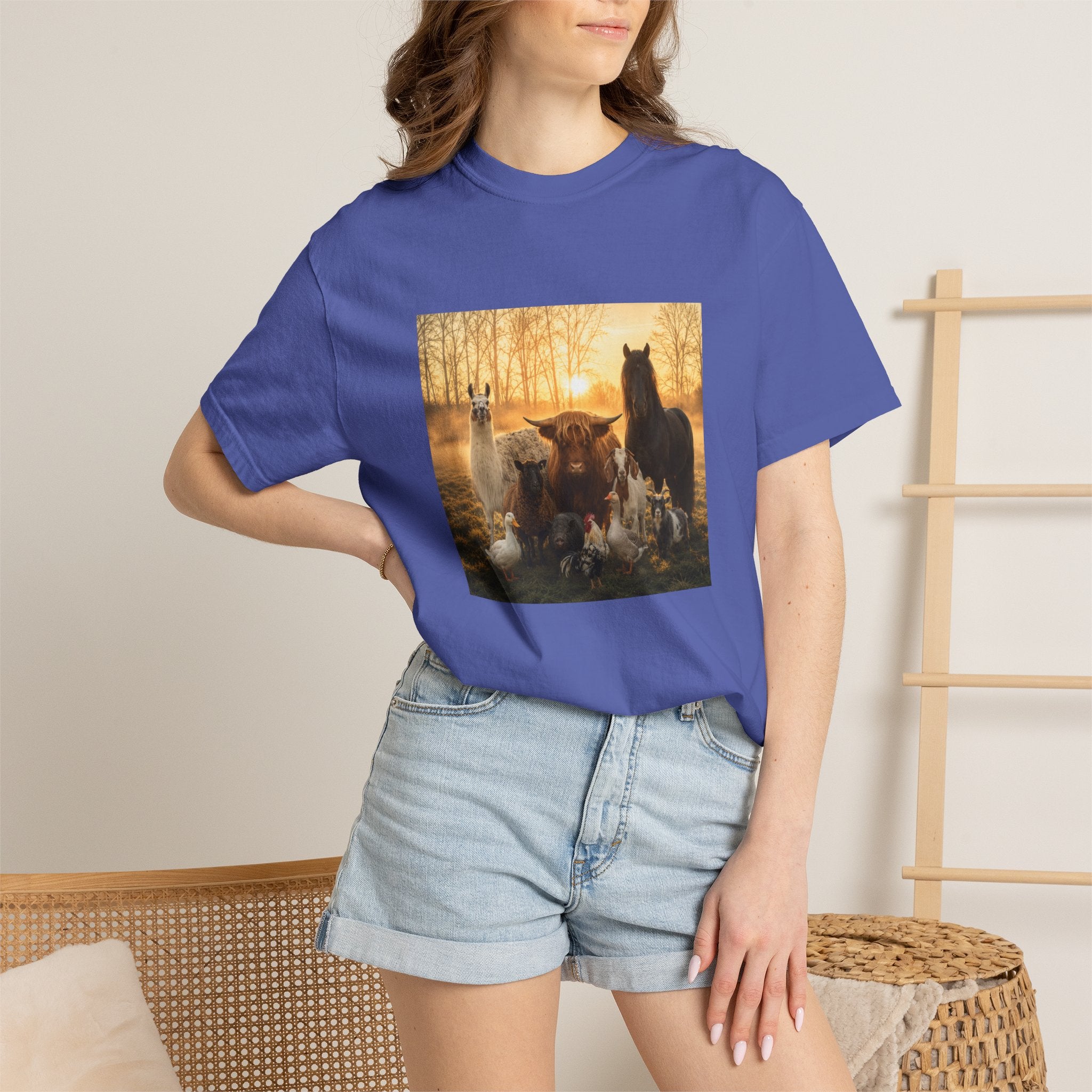 Chick-Shirts ~ 'The Usual Suspects' Farm Animals T-Shirt