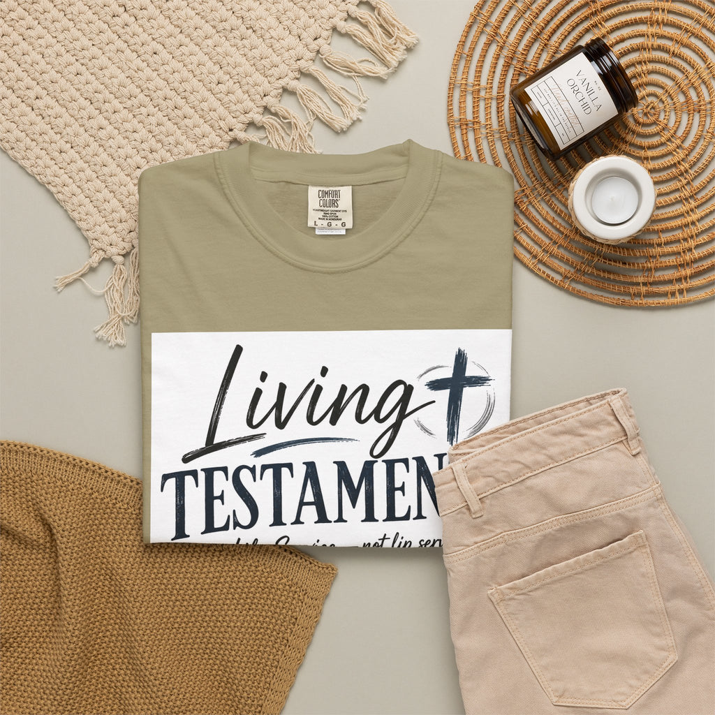 Dude-Shirts ~ Living Testaments Inspirational Tee