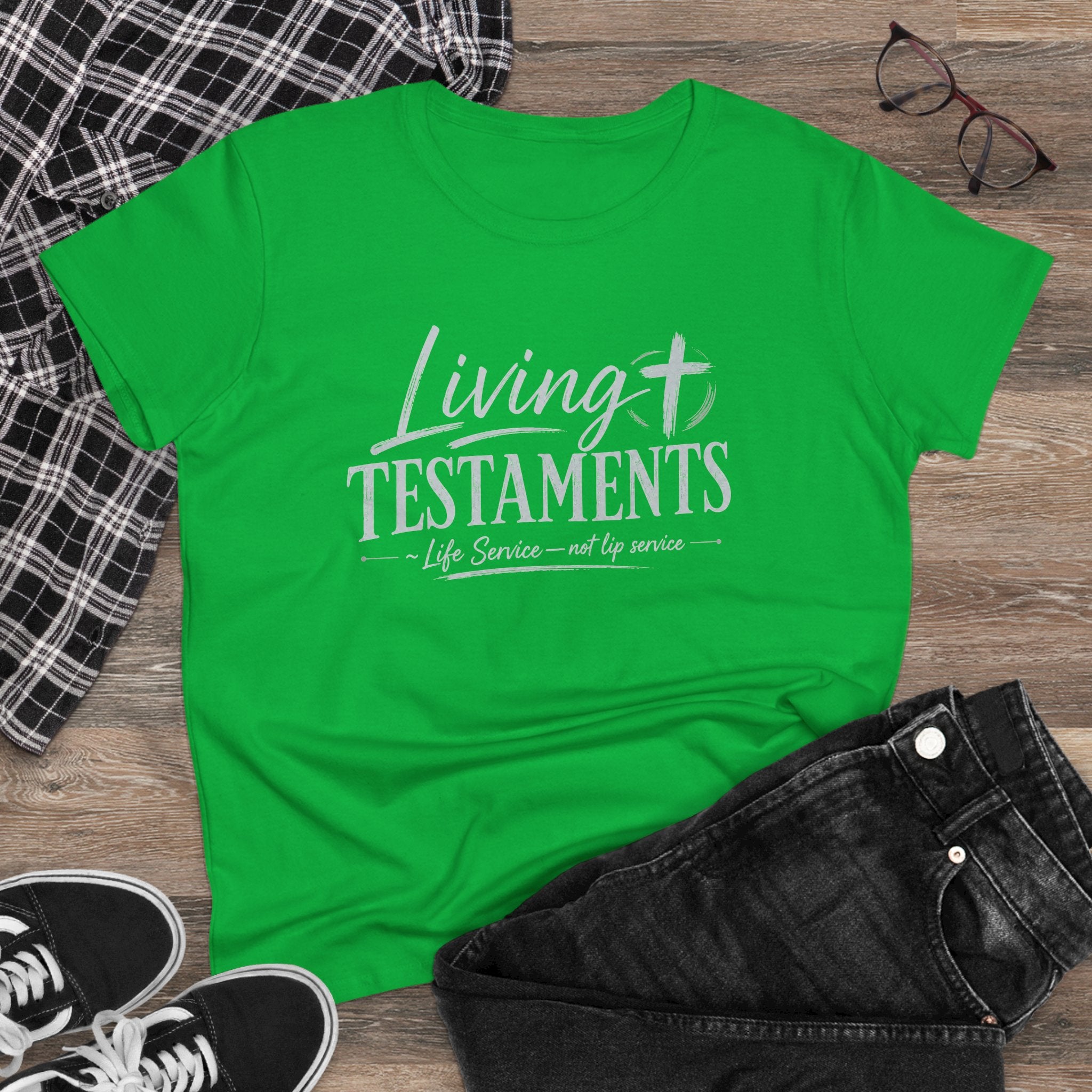 Chick-Shirts ~ Living Testaments  "Life Service — not lip service"