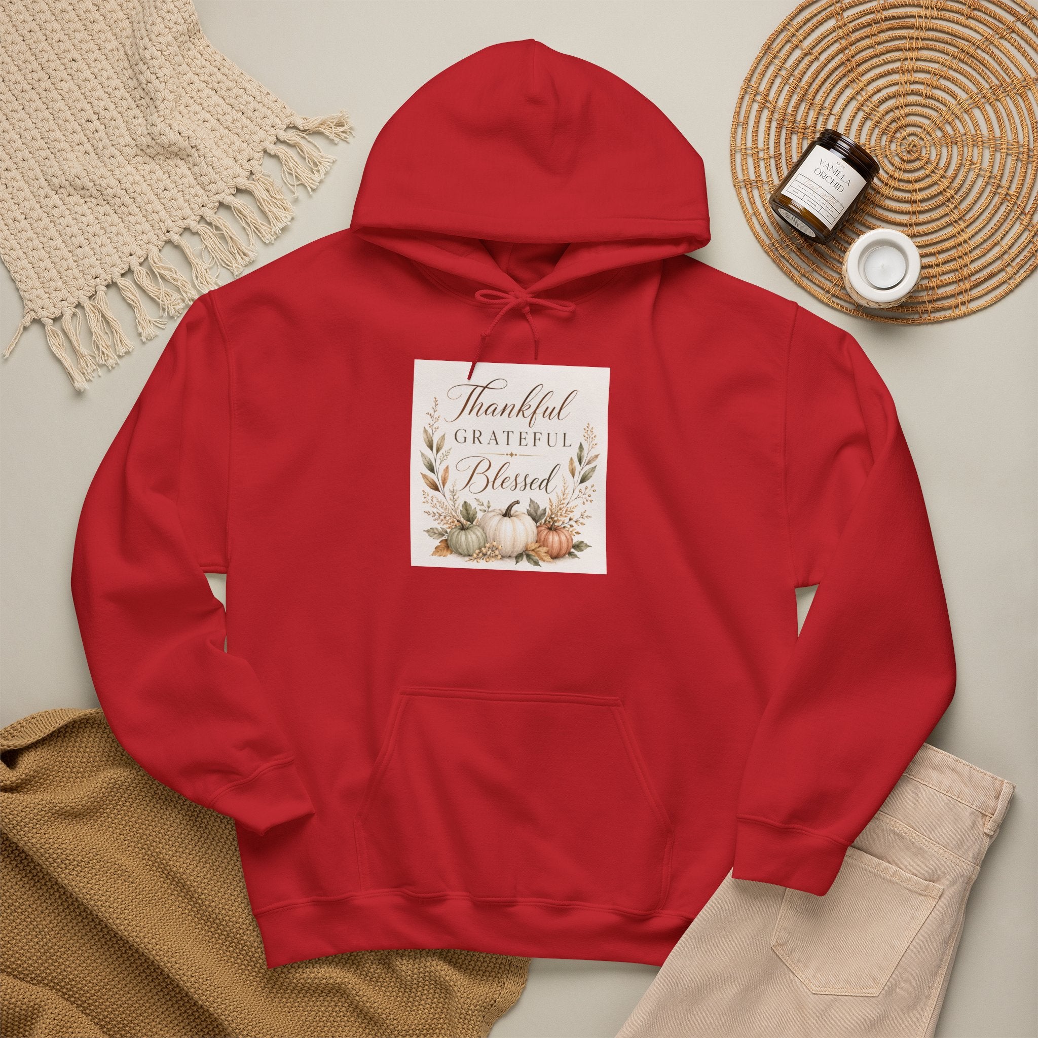 Chick-Shirts ~ Thankful Grateful Blessed Hoodie