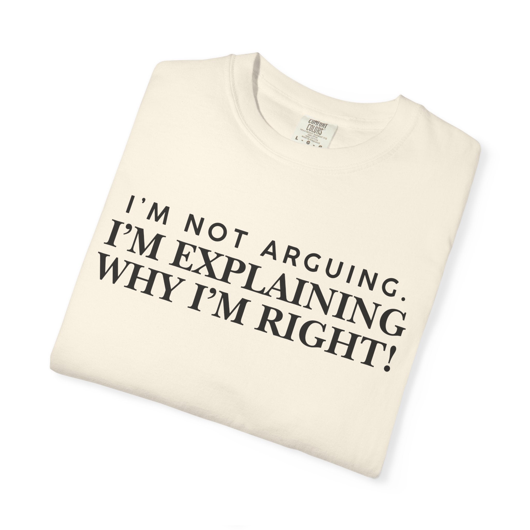 Dude-Shirts ~ I’m Not Arguing I’m Explaining Why I’m Right T-Shirt