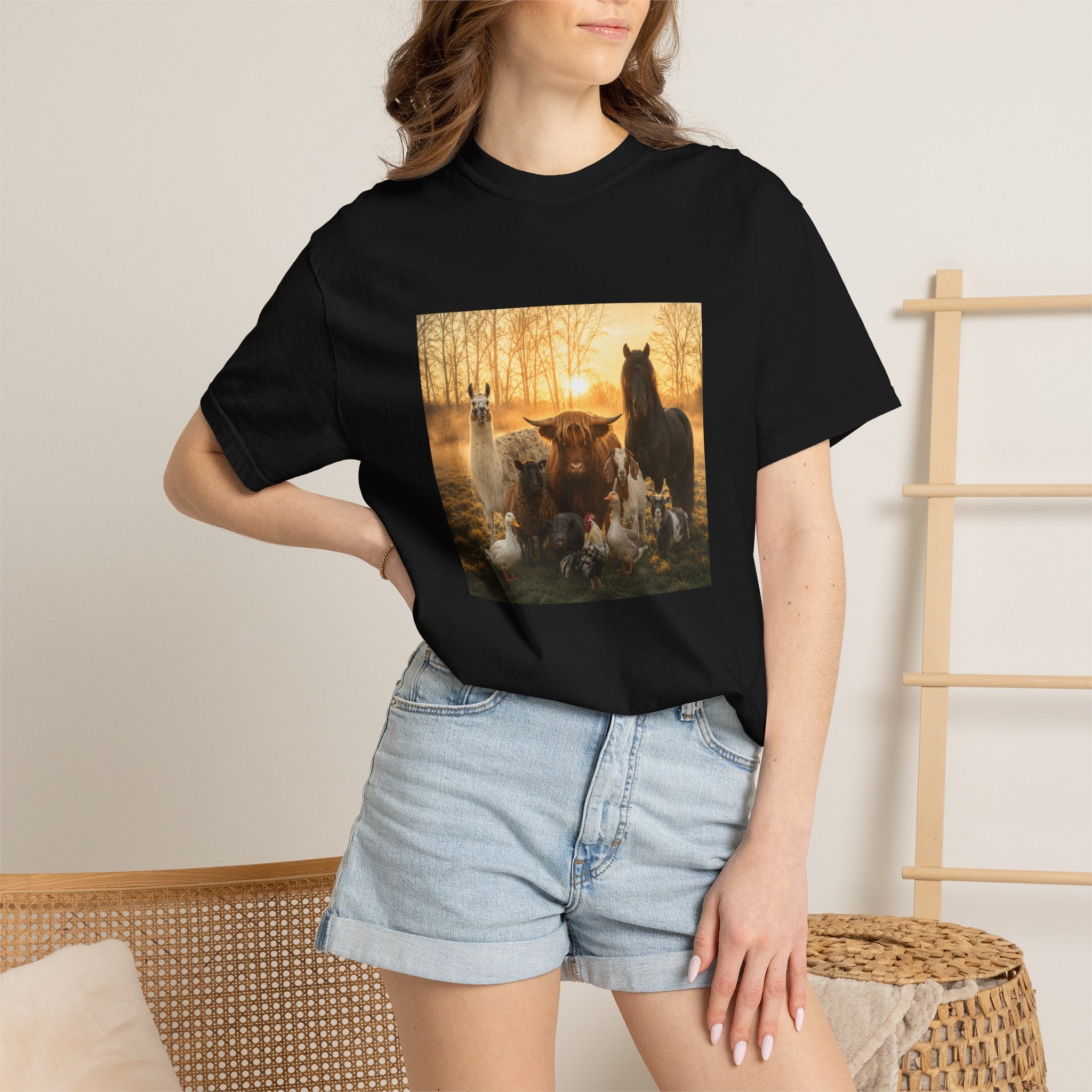 Chick-Shirts ~ 'The Usual Suspects' Farm Animals T-Shirt
