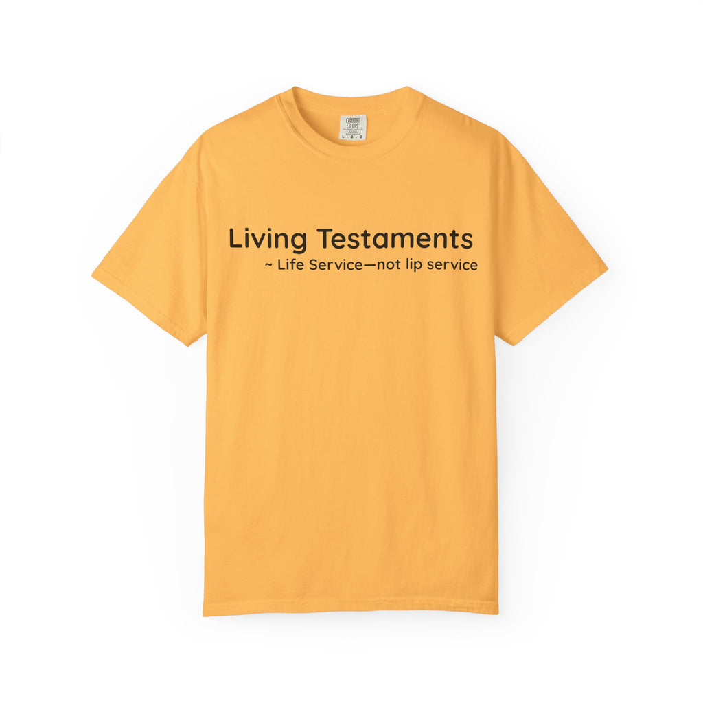 Dude-Shirts ~ Living Testaments Inspirational Tee