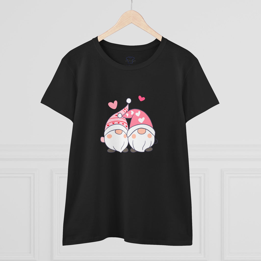 Gnome Couple Love ~ Women's Midweight Cotton Tee