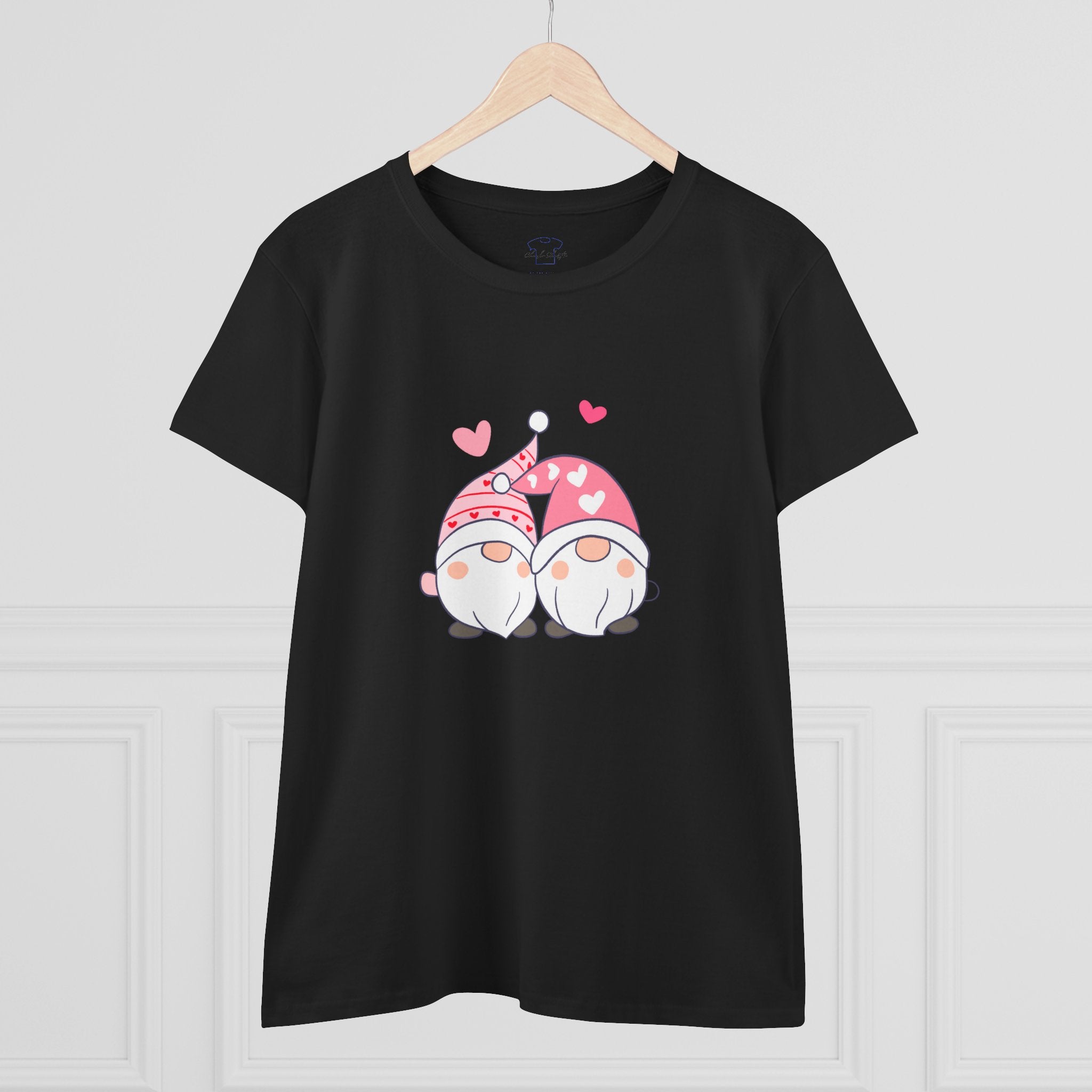 Gnome Couple Love ~ Women's Midweight Cotton Tee