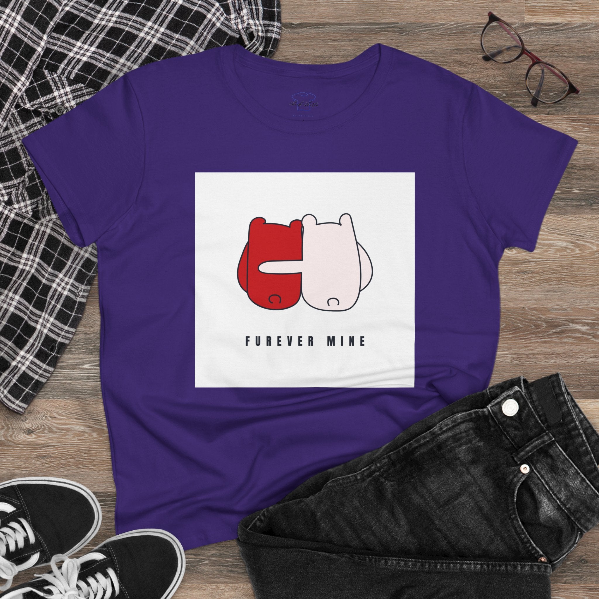 Furever Mine ~ Women's Midweight Cotton Tee