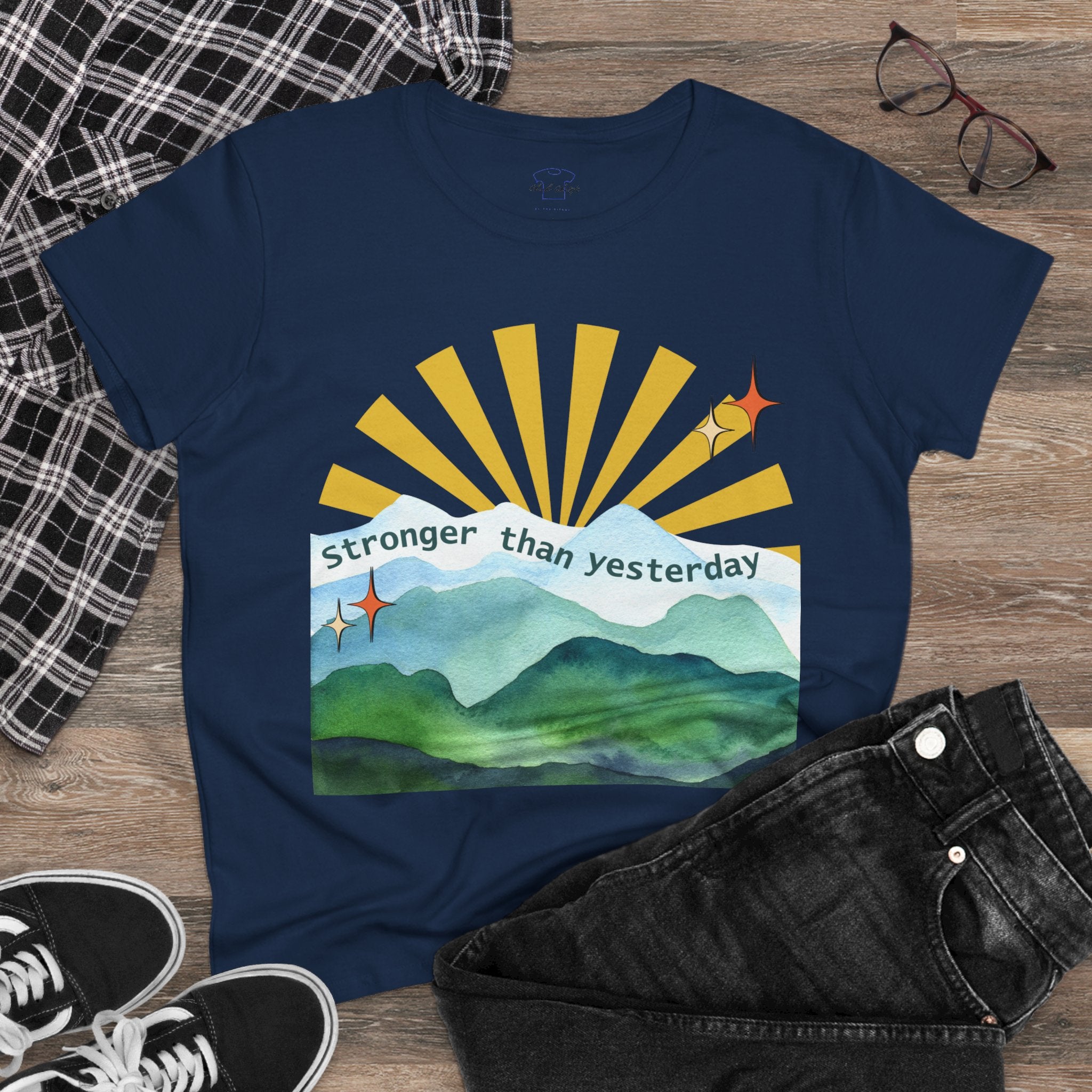 Chick-Shirts ~ Stronger Than Yesterday Women's Tee