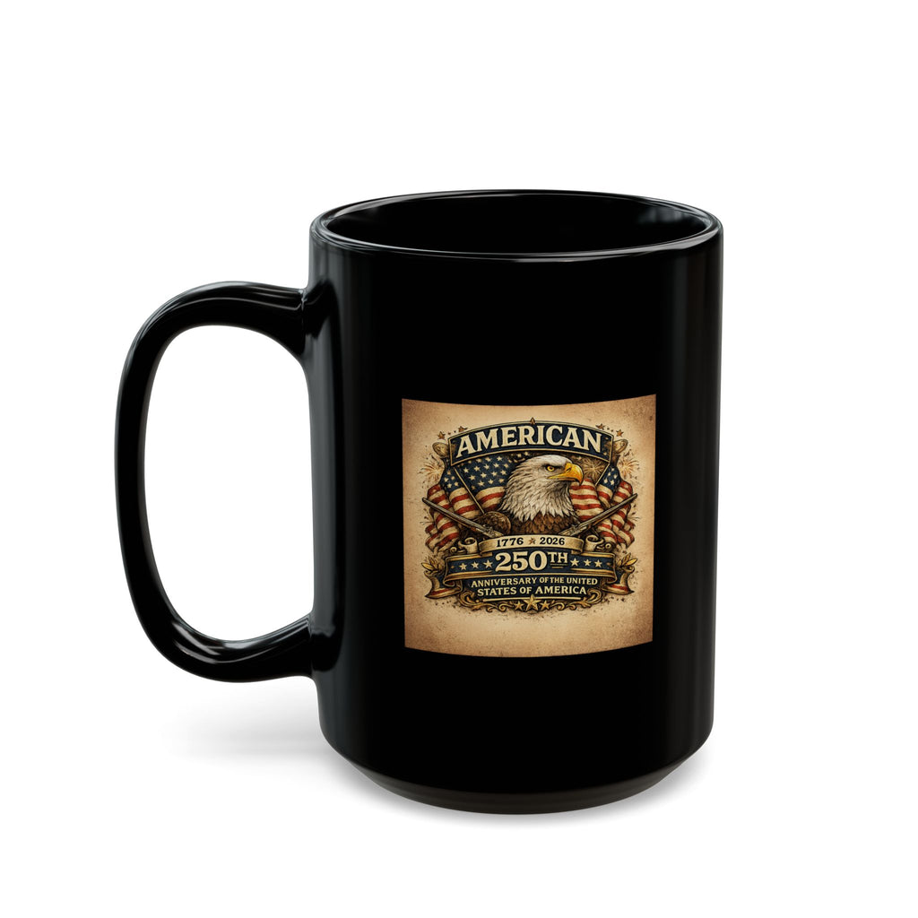 Lil-Mugs AMERICAN 250th Black Mug (11oz & 15oz)