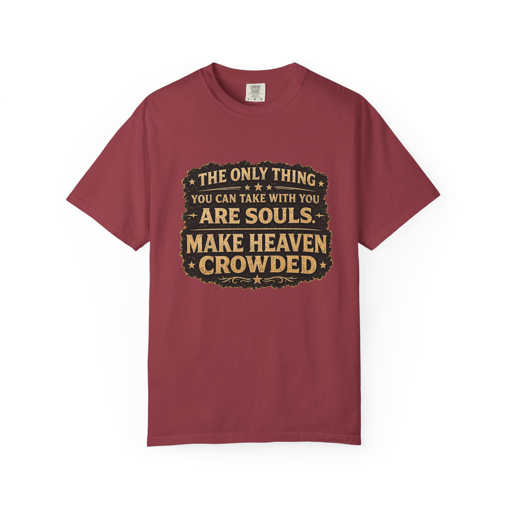 Dude-Shirts — “Make Heaven Crowded” Cross & Dove Inspirational Tee