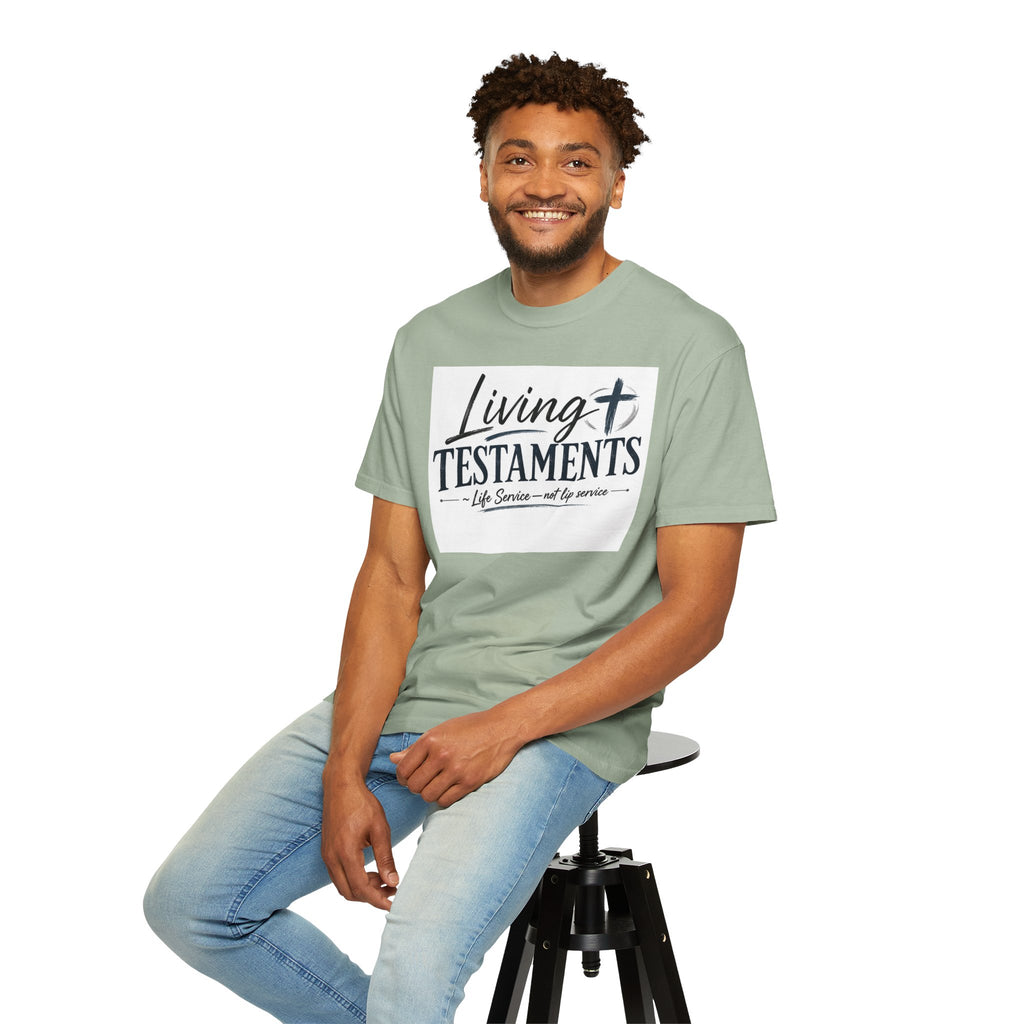 Dude-Shirts ~ Living Testaments Inspirational Tee