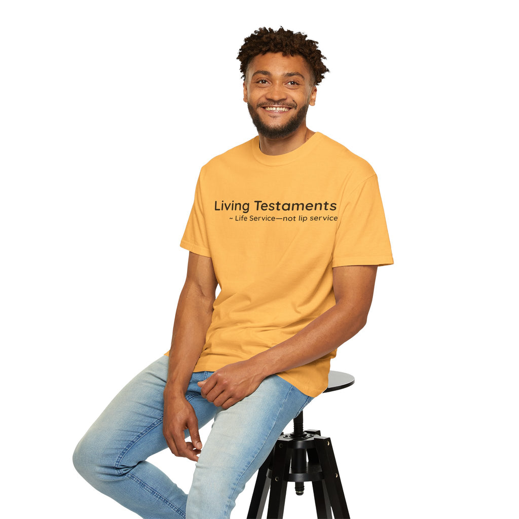 Dude-Shirts ~ Living Testaments Inspirational Tee