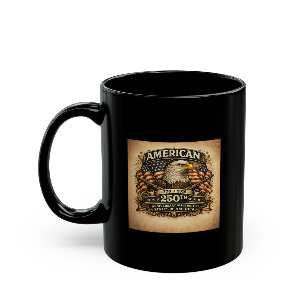 Lil-Mugs AMERICAN 250th Black Mug (11oz & 15oz)