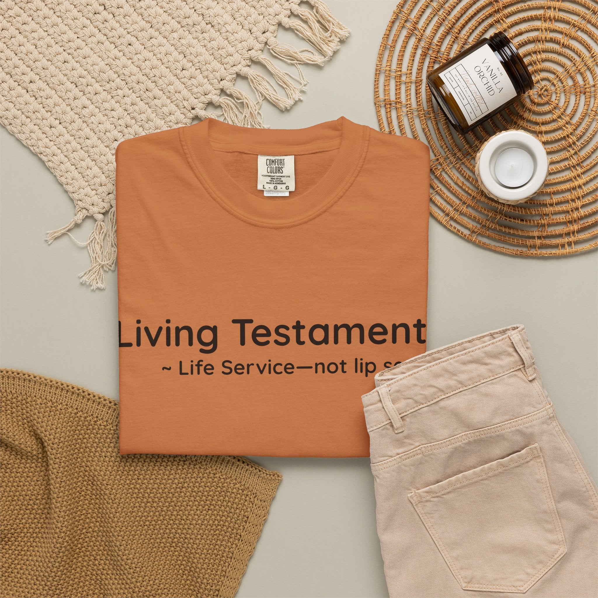 Dude-Shirts ~ Living Testaments Inspirational Tee