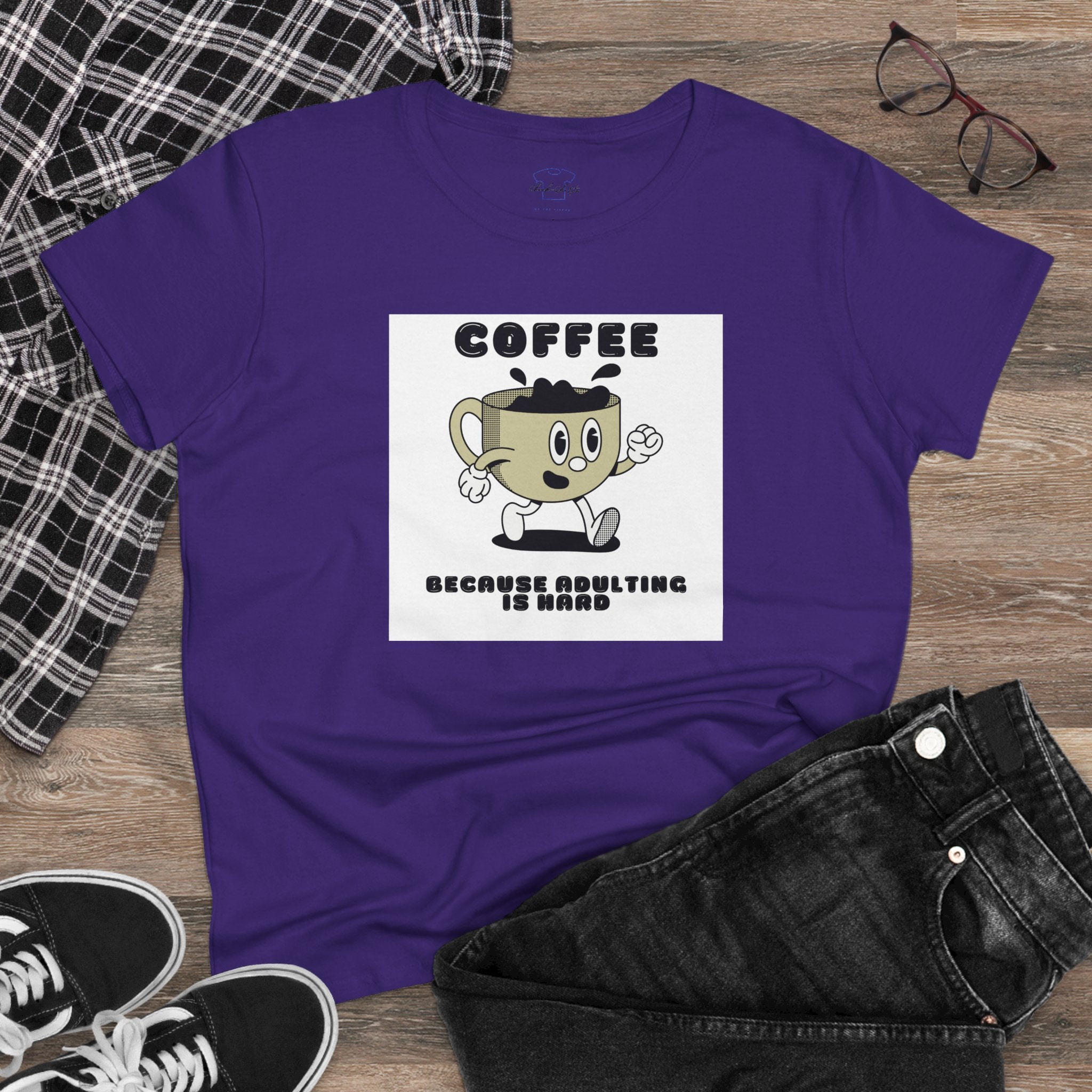Chick-Shirts ~ Coffee Because Adulting Is Hard -Women's Tee