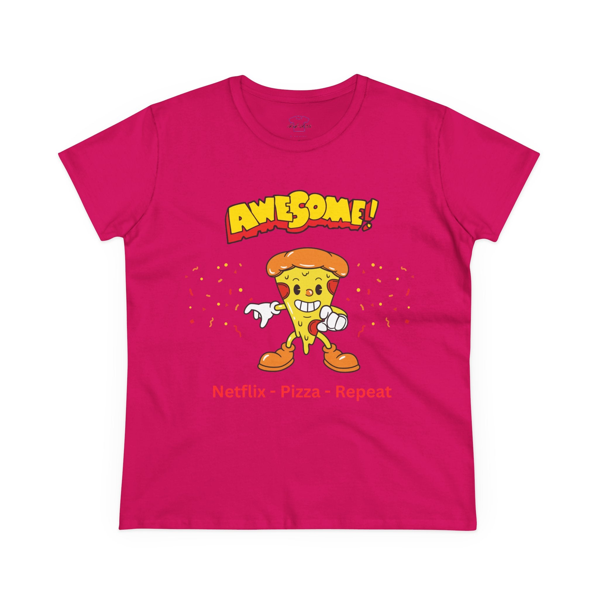 Dude-Shirts ~ Netflix - Pizza - Repeat ~ Cotton Tee