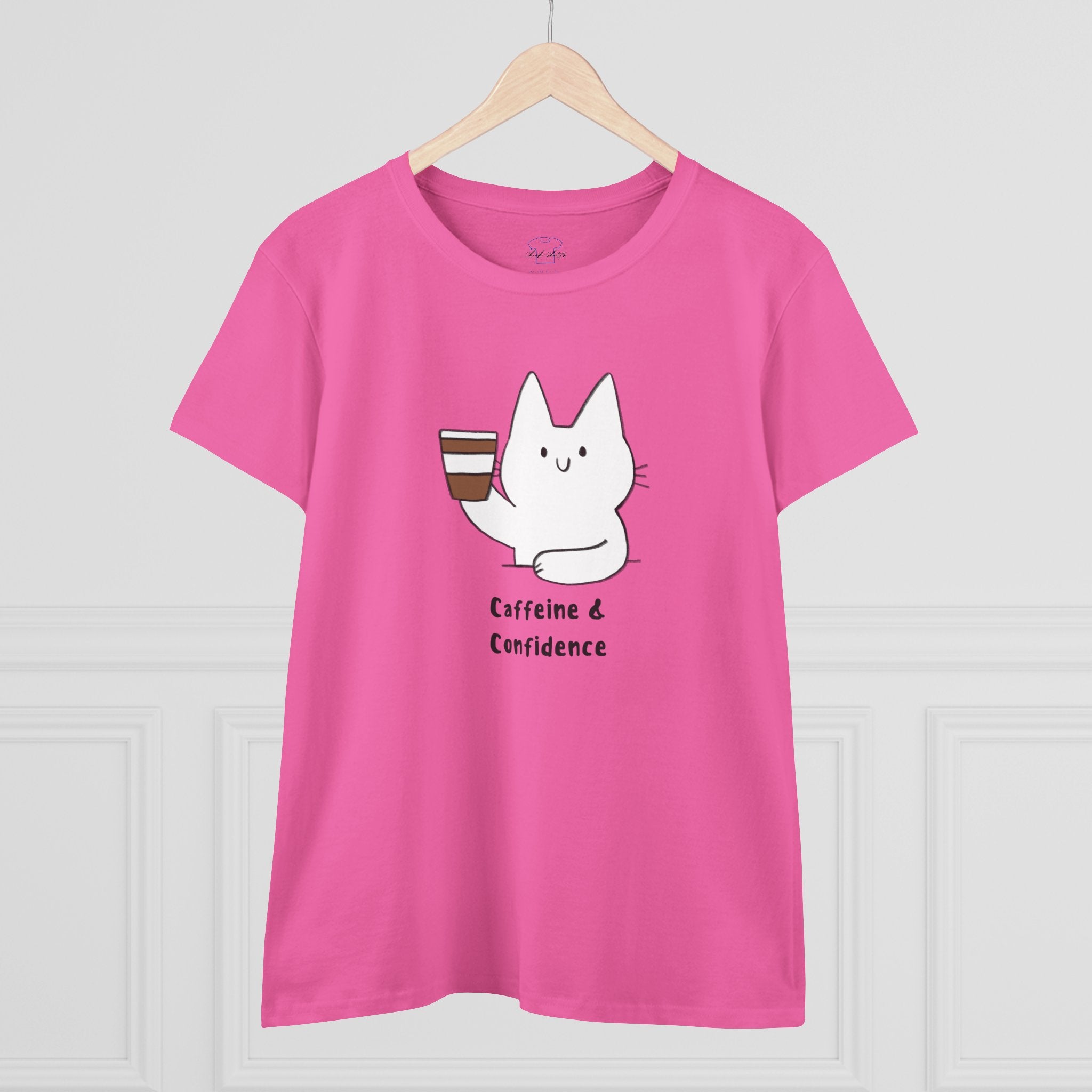 Caffeine & Confidence ~ Women's Midweight Cotton Tee
