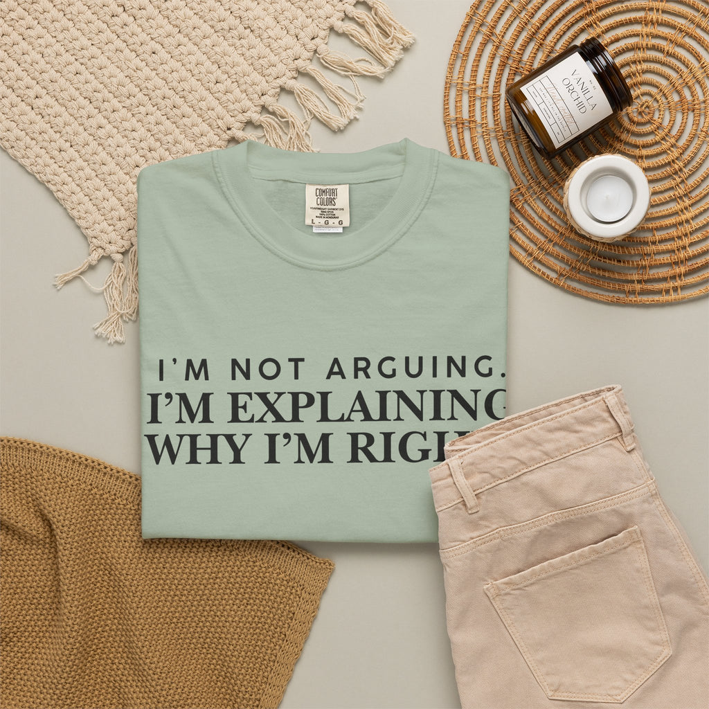 Dude-Shirts ~ I’m Not Arguing I’m Explaining Why I’m Right T-Shirt