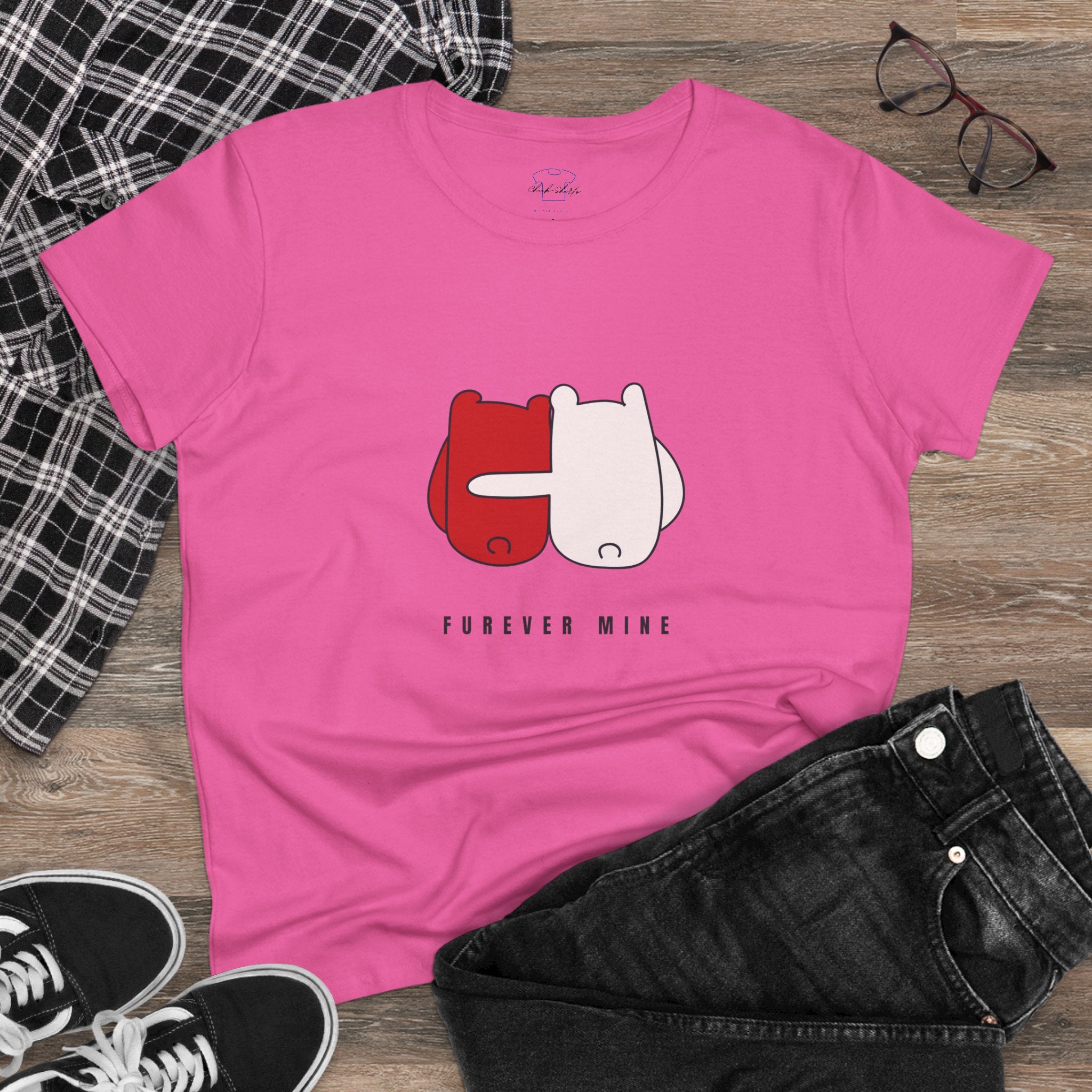 Furever Mine ~ Women's Midweight Cotton Tee