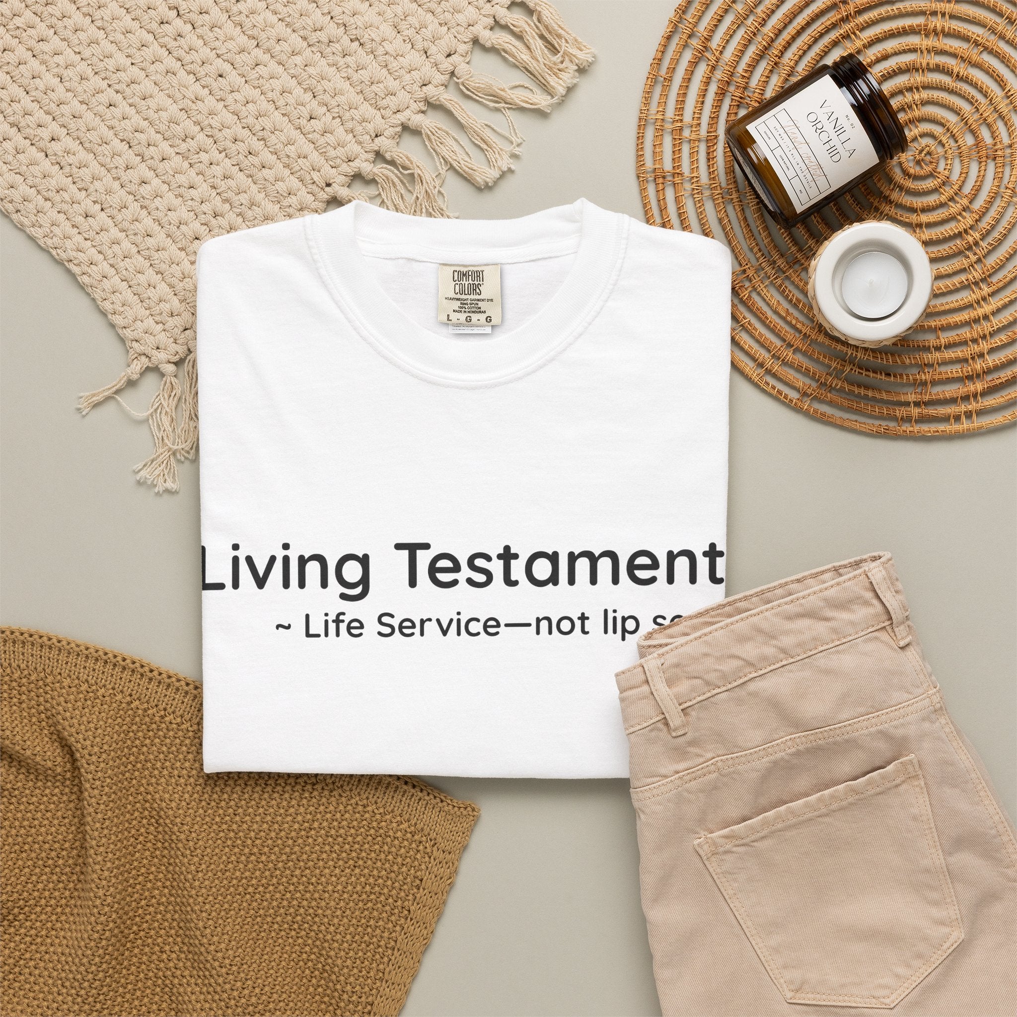 Dude-Shirts ~ Living Testaments Inspirational Tee
