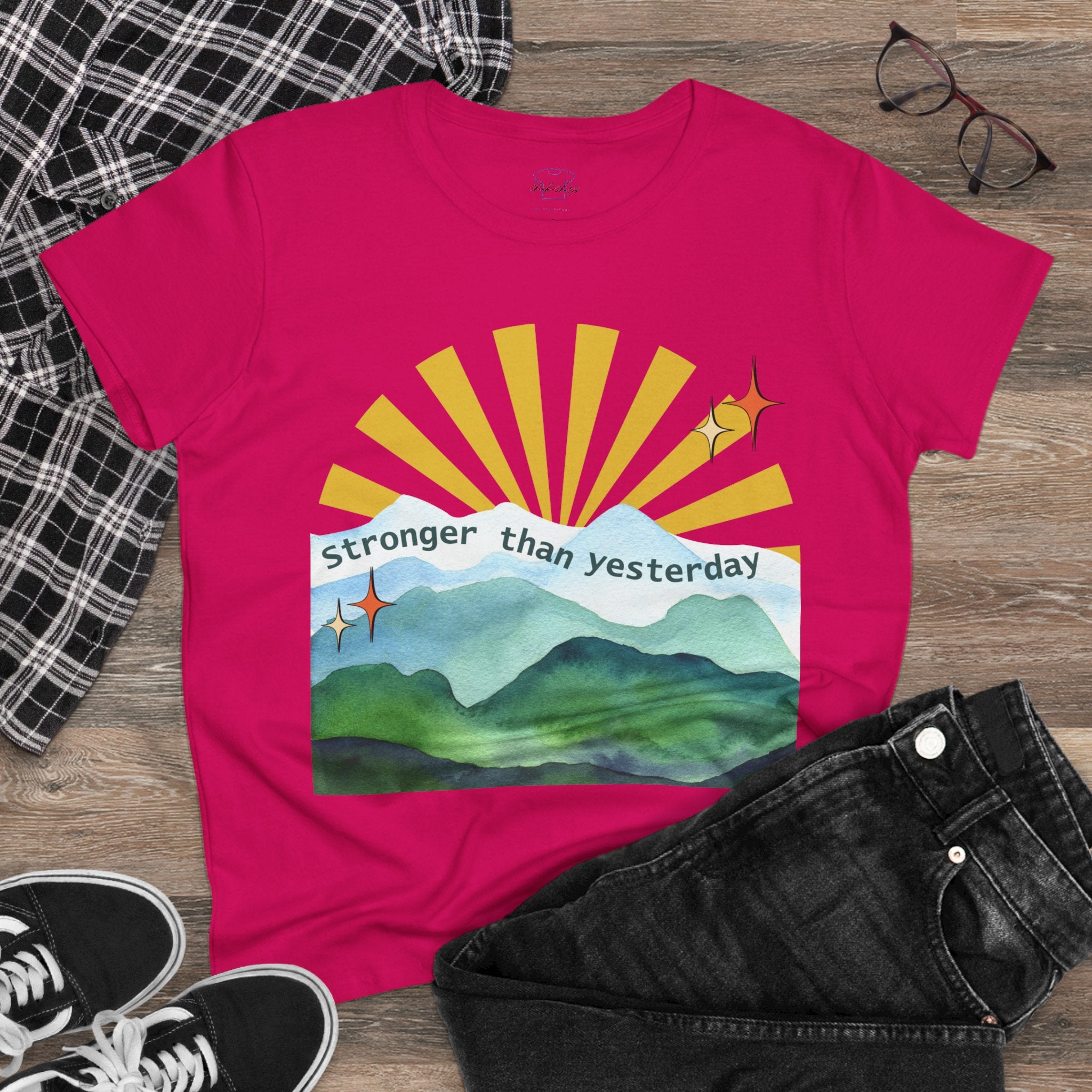 Chick-Shirts ~ Stronger Than Yesterday Women's Tee