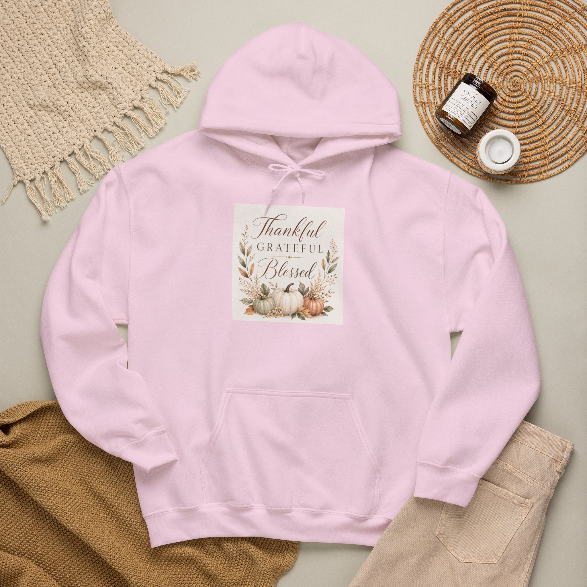 Chick-Shirts ~ Thankful Grateful Blessed Hoodie