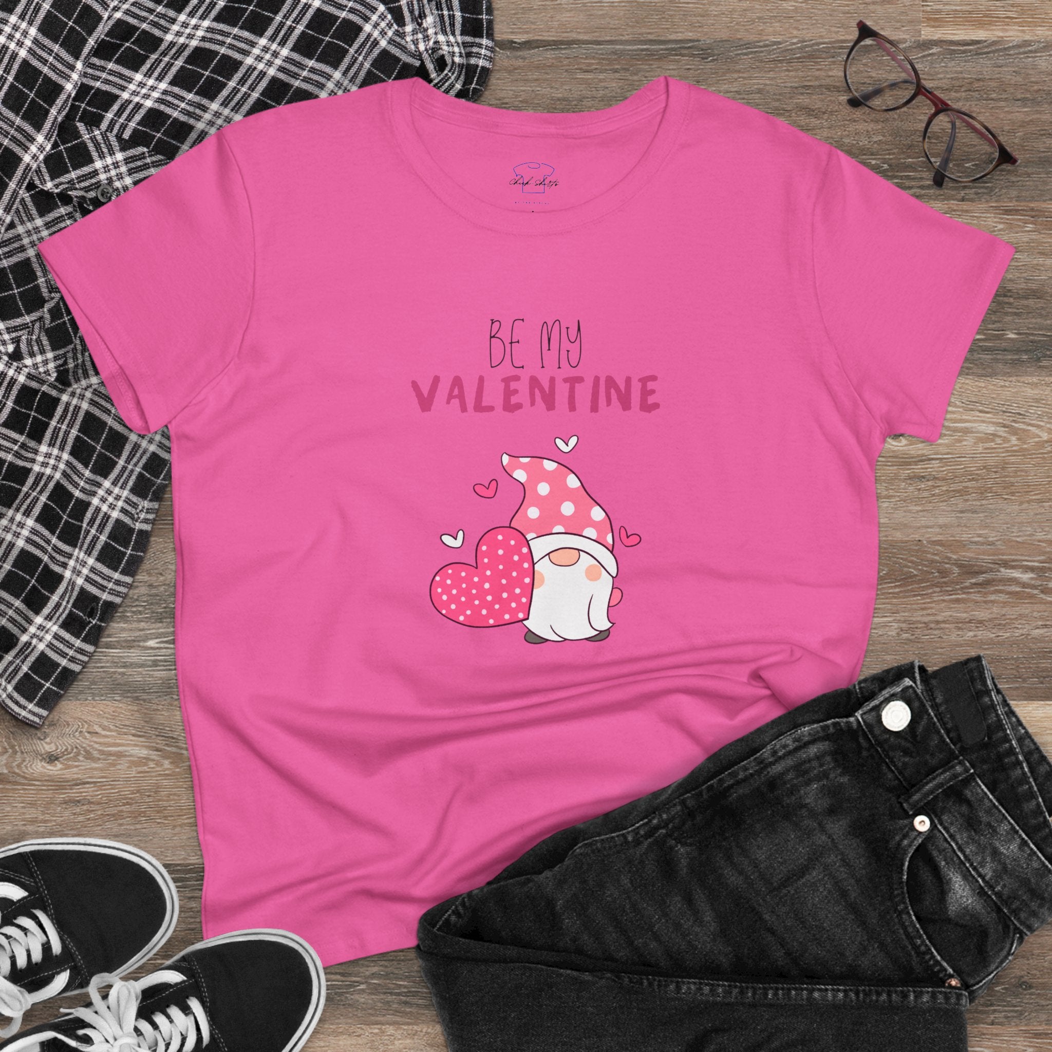 Gnome Be My Valentine ~ Women's Midweight Cotton Tee