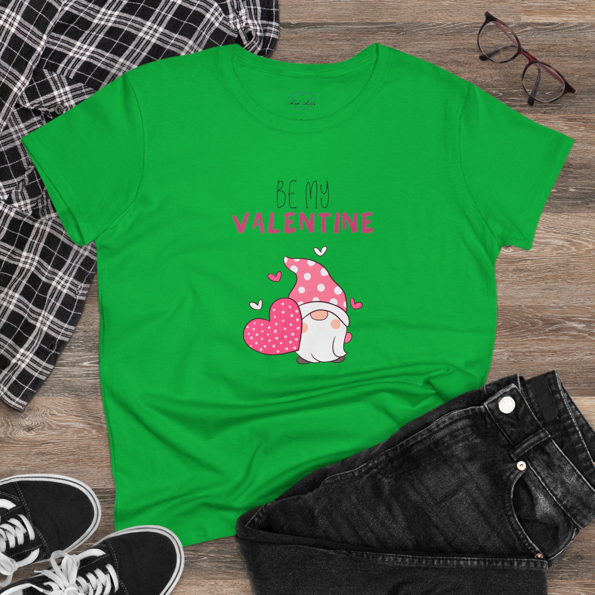 Gnome Be My Valentine ~ Women's Midweight Cotton Tee