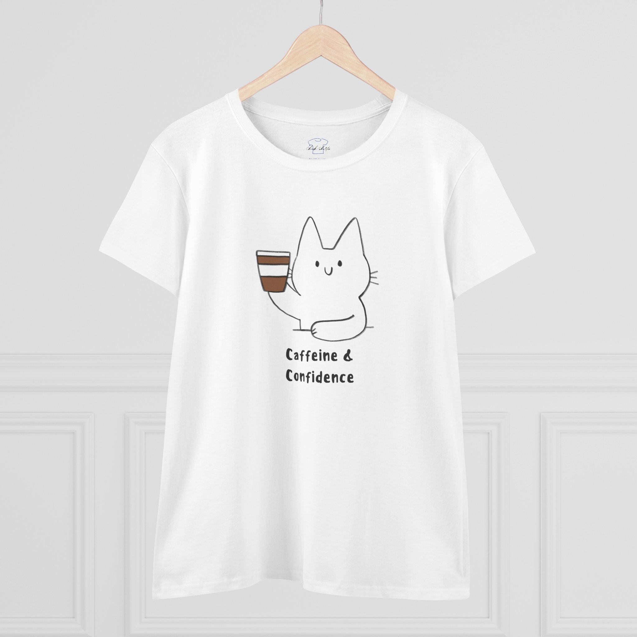 Caffeine & Confidence ~ Women's Midweight Cotton Tee