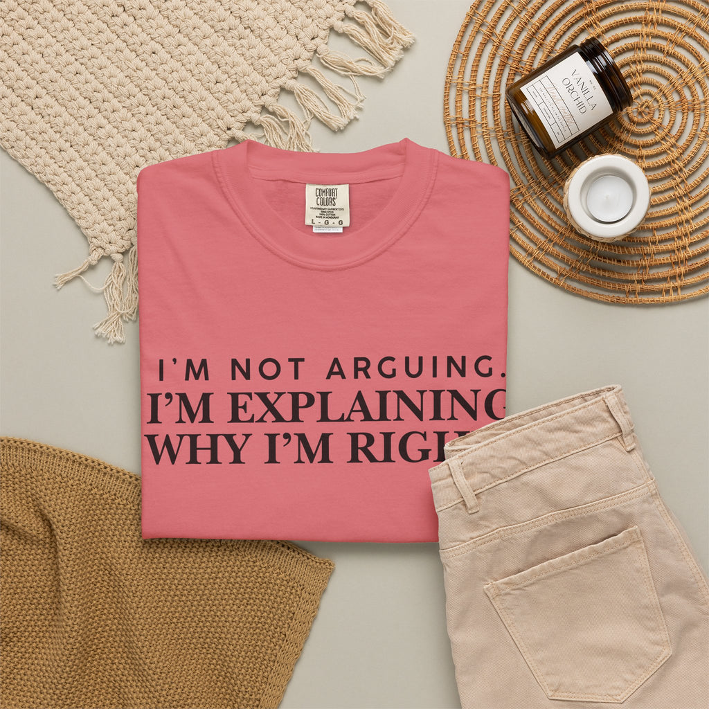 Dude-Shirts ~ I’m Not Arguing I’m Explaining Why I’m Right T-Shirt
