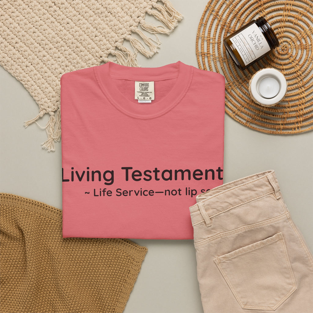 Dude-Shirts ~ Living Testaments Inspirational Tee