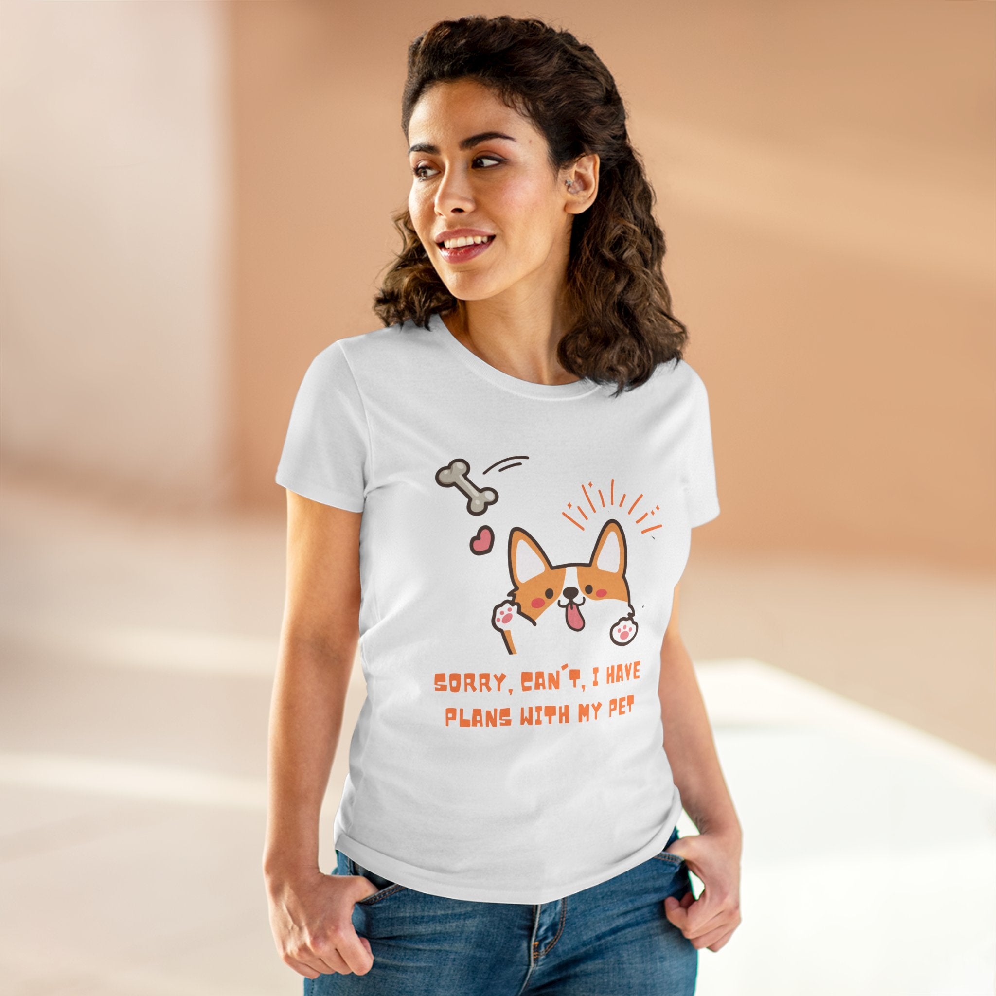 Chick Shirts ~ Sorry, can't. I have plans with my pet. Women's Tee