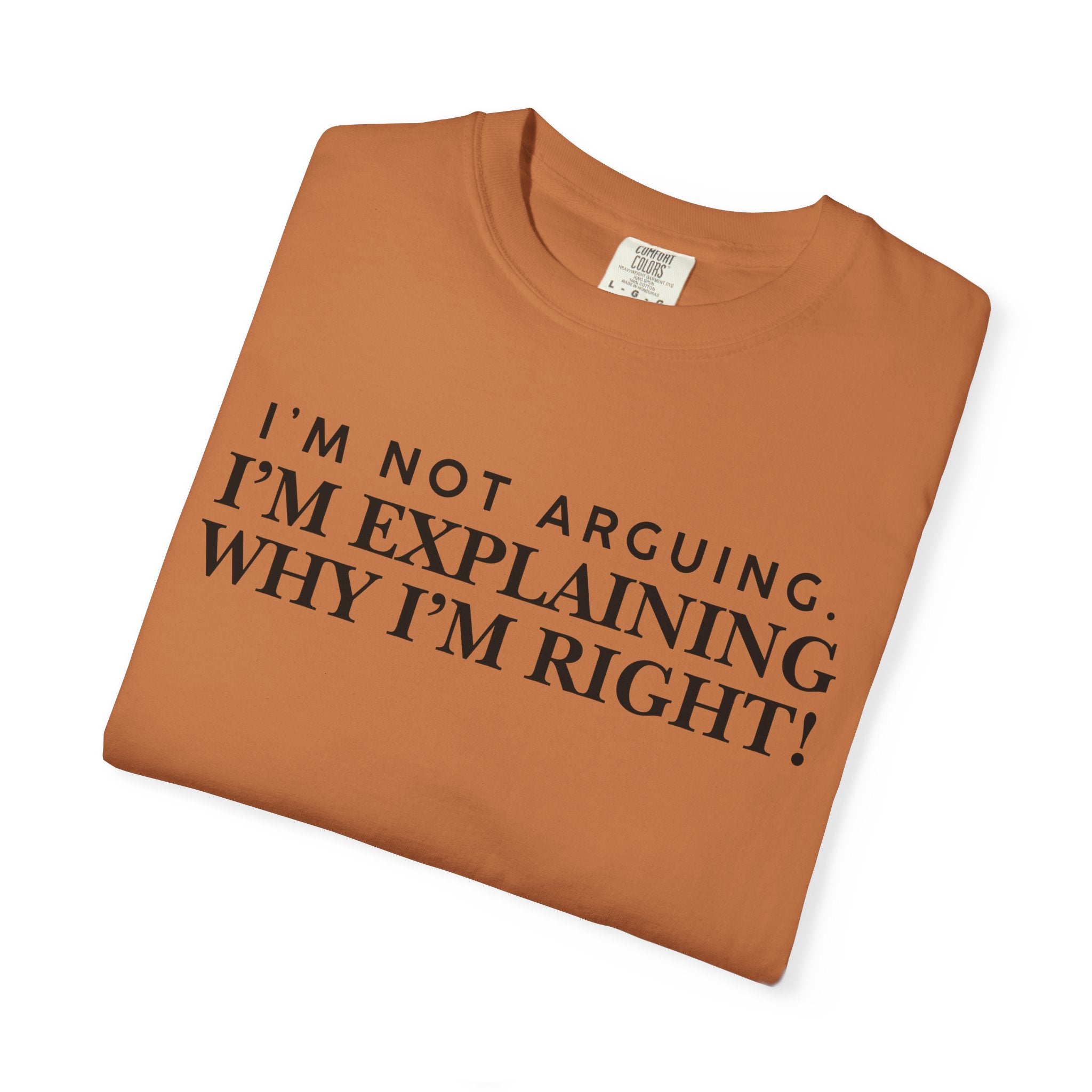 Dude-Shirts ~ I’m Not Arguing I’m Explaining Why I’m Right T-Shirt