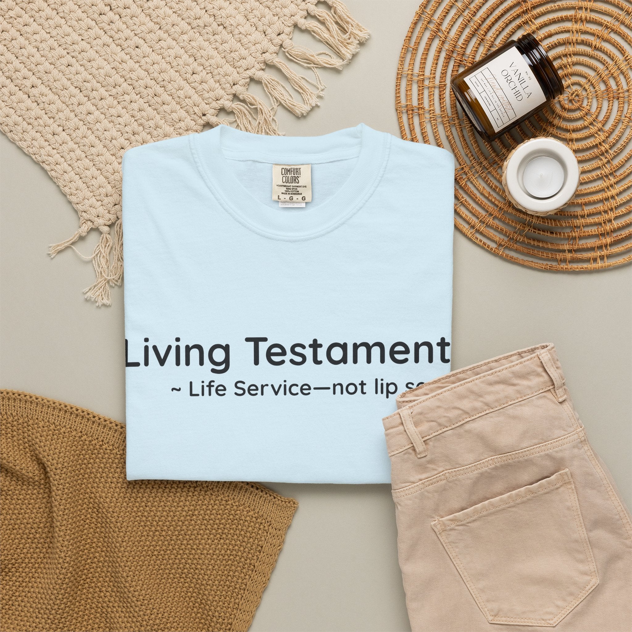 Dude-Shirts ~ Living Testaments Inspirational Tee