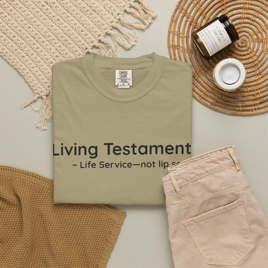 Dude-Shirts ~ Living Testaments Inspirational Tee
