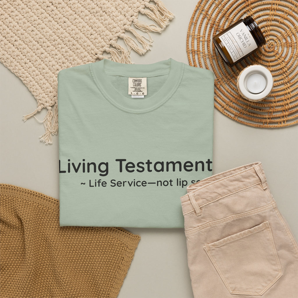 Dude-Shirts ~ Living Testaments Inspirational Tee