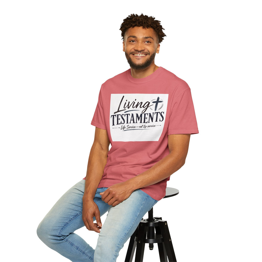 Dude-Shirts ~ Living Testaments Inspirational Tee