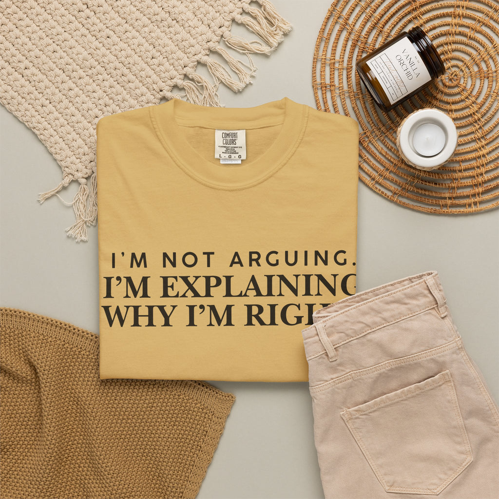 Dude-Shirts ~ I’m Not Arguing I’m Explaining Why I’m Right T-Shirt